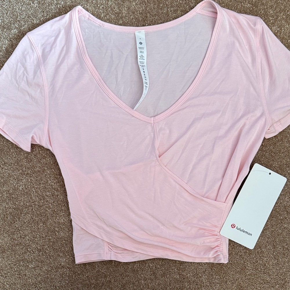 lululemon athletica Light Pink Short Sleeve Top